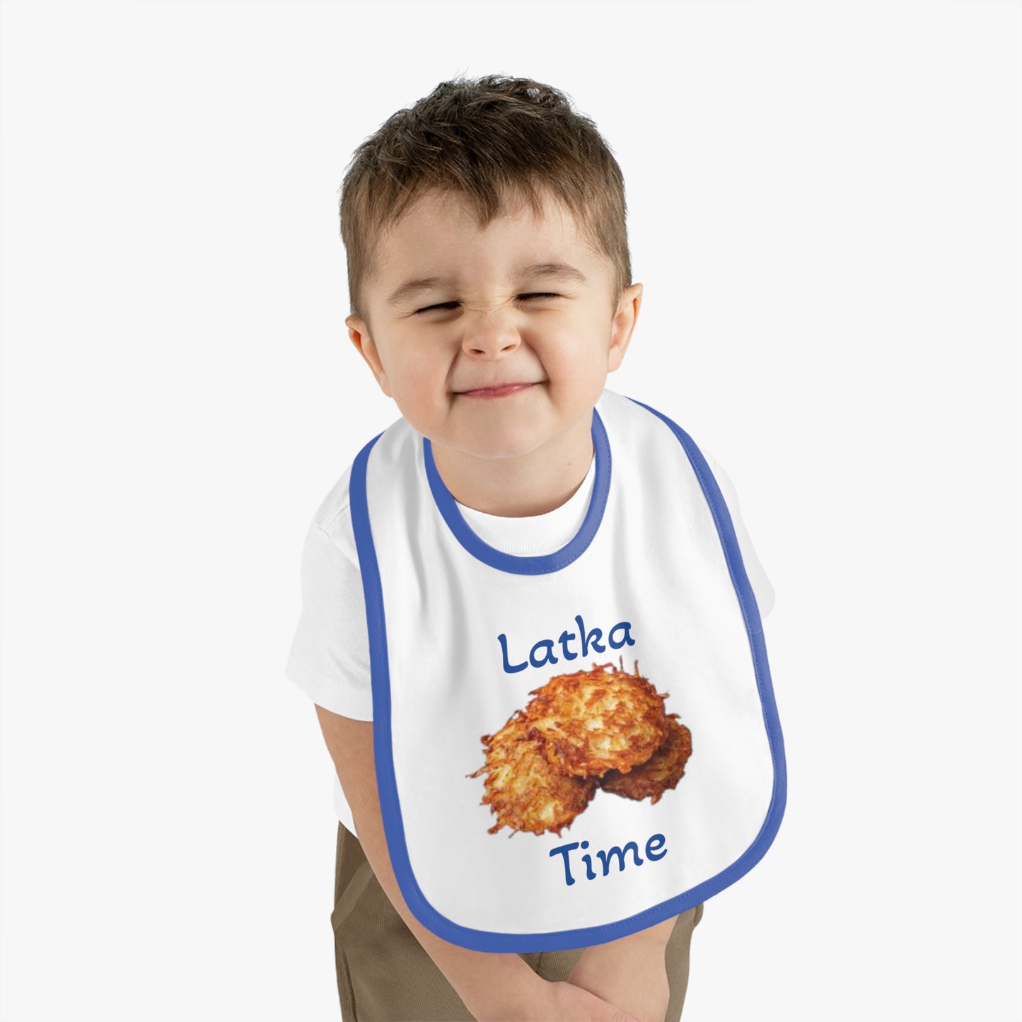 Zionist AF celebrates with Latka Time Baby Bib - Cute Baby Bib for Hanukkah, Holiday Gift, Festive Dining, Kids Meal, Baby Shower