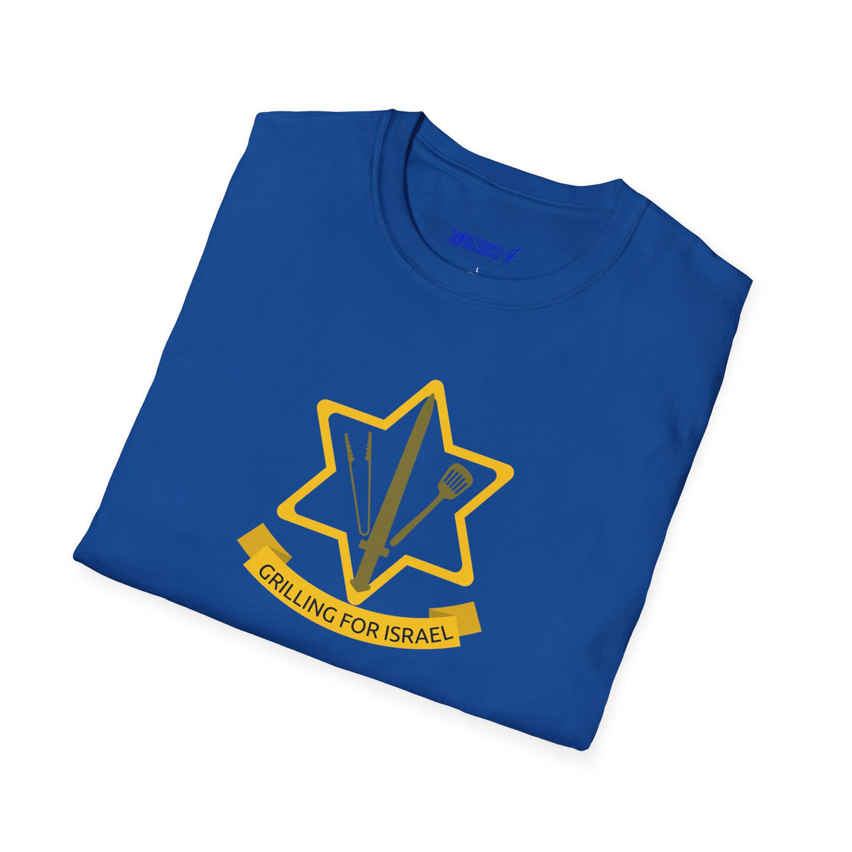 Grilling For Israel Softstyle T-Shirt large logo