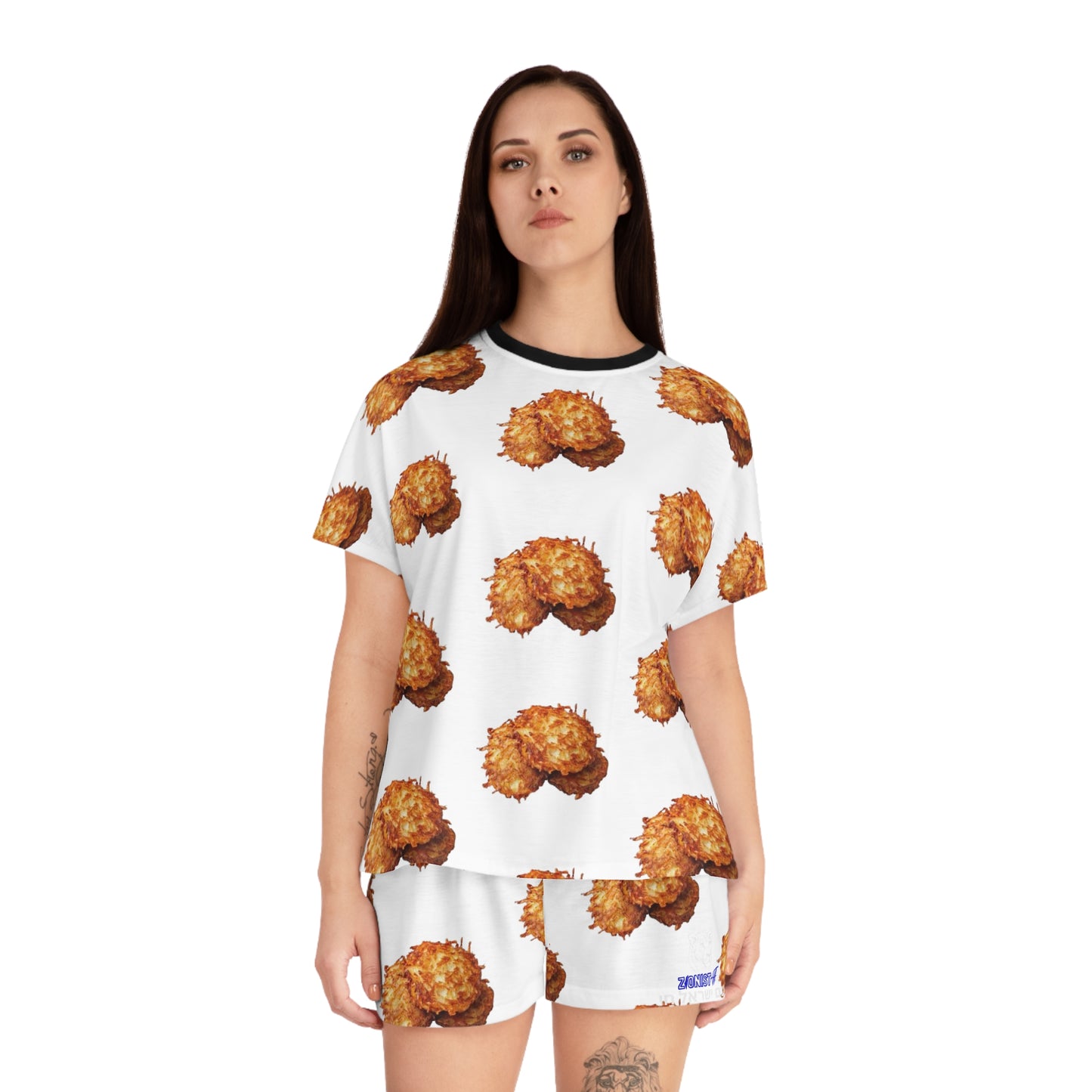 Women's Pajama Set with Fun Latka Design, Relaxing Nightwear, Hanukkah Lounge Outfit, Gift for Her