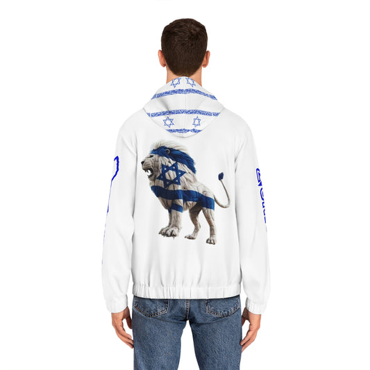 Zionist AF Israel Lion Full-Zip with Israeli flag hoodie