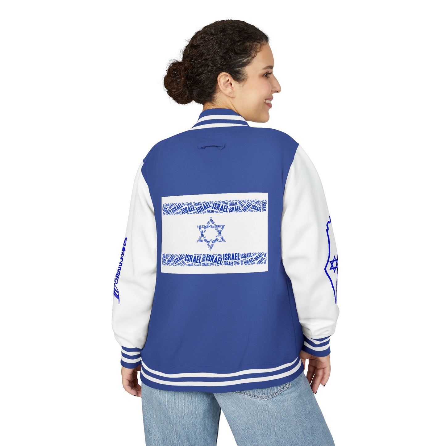 Zionist AF Letterman Jacket — Israel Flag & Lion Varsity Jacket version A