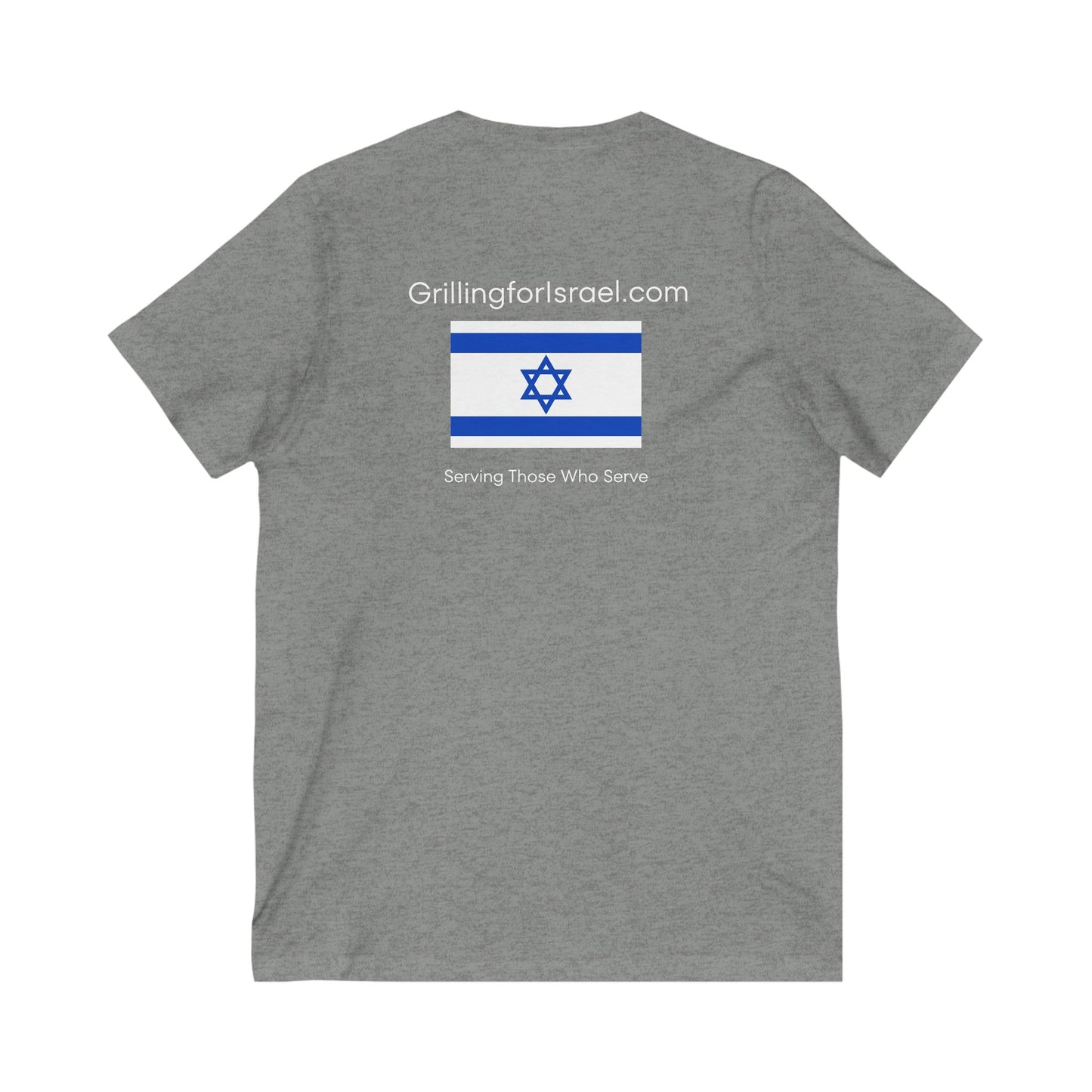 Grilling For Israel  V-Neck Tee by Zionist AF
