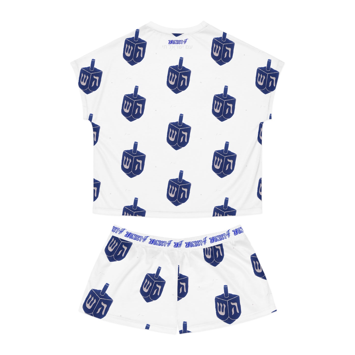 Zionist AF Women's Pajama Set with Fun DreidelDesign,  Relaxing Nightwear, Hanukkah Lounge Outfit, Gift for Her