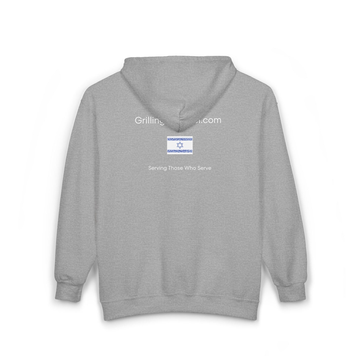 Grilling For Israel Unisex Heavy Blend™ Full Zip Hooded Sweatshirt flag option