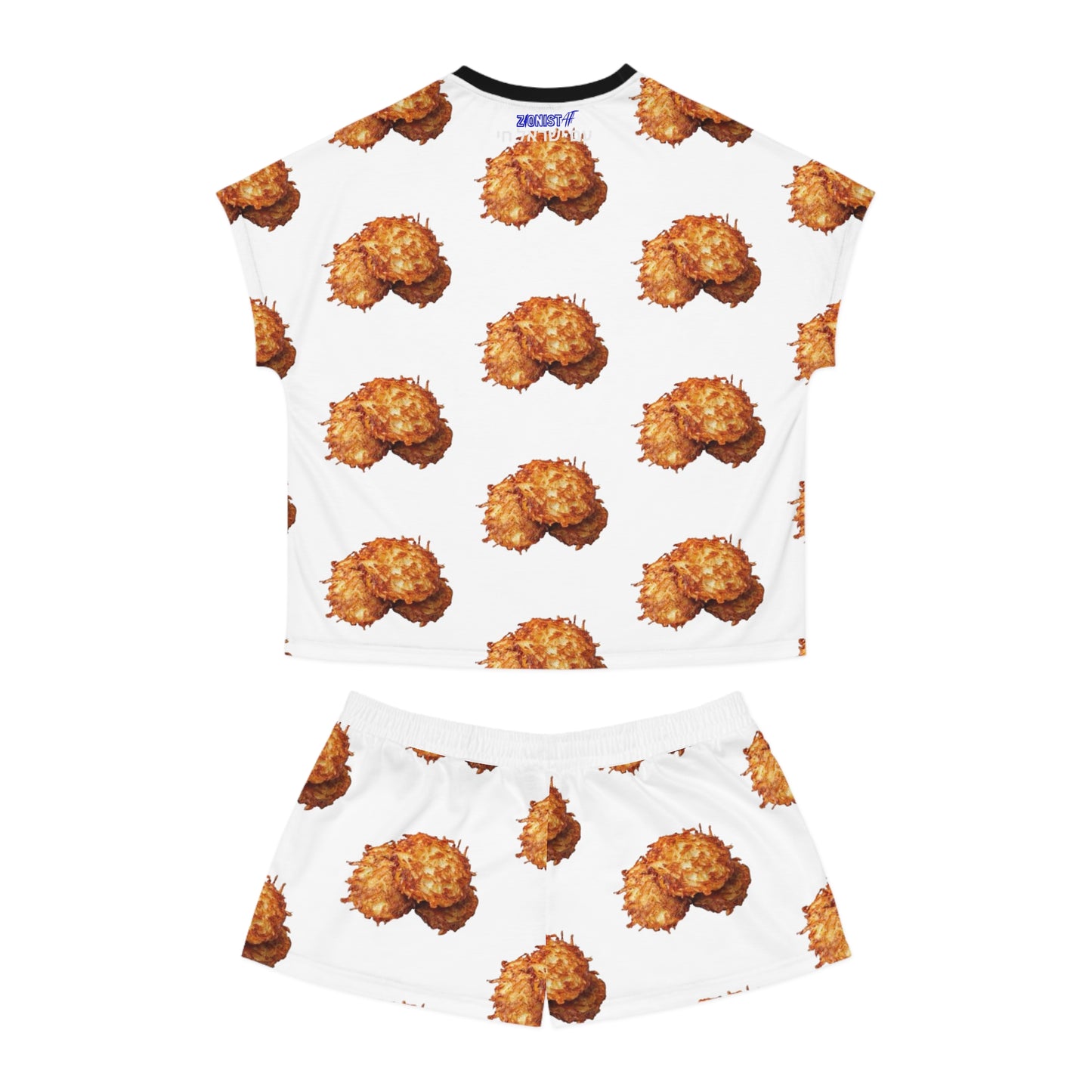 Women's Pajama Set with Fun Latka Design,  Relaxing Nightwear, Hanukkah Lounge Outfit, Gift for Her