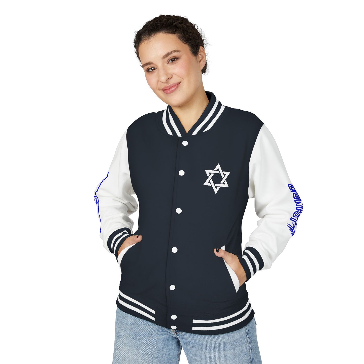 Zionist AF Letterman Jacket — Israel Flag & Lion Varsity Jacket version A
