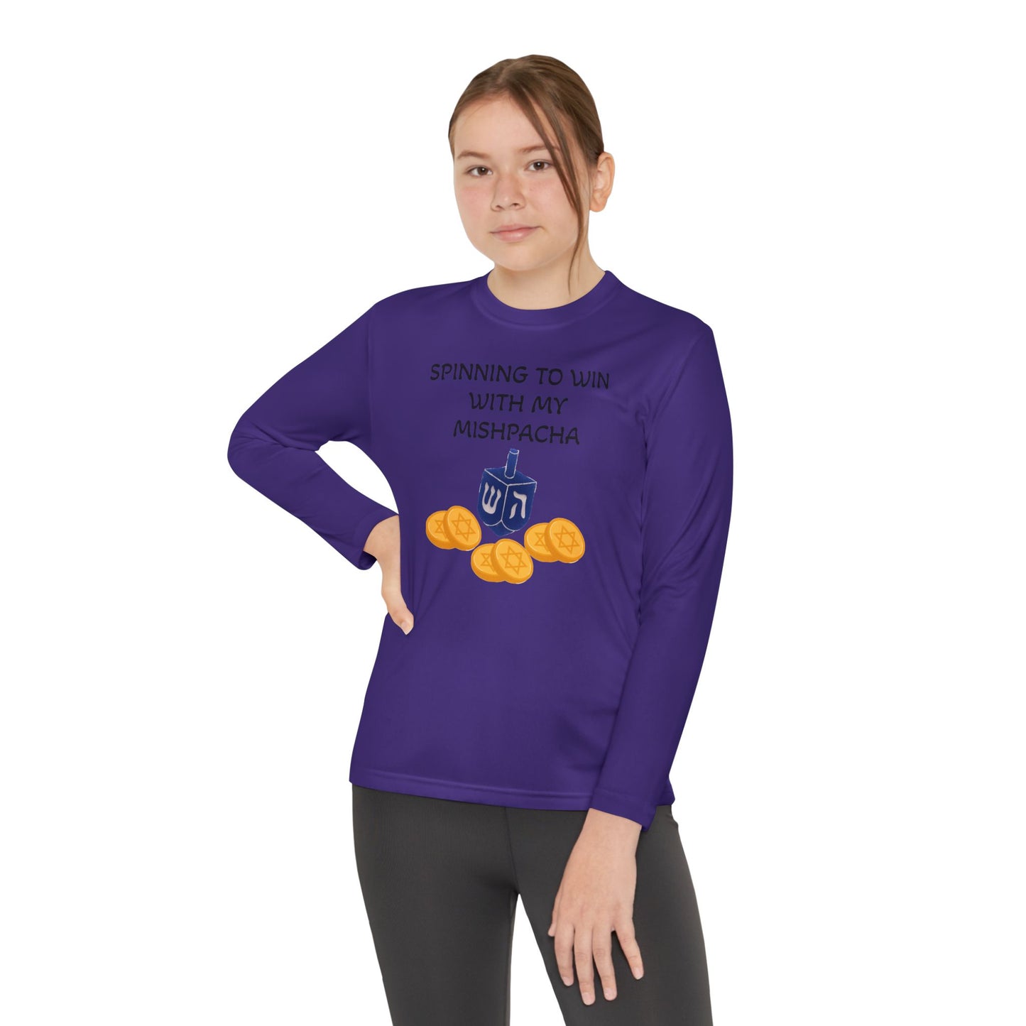 Hanukkah Kids/Youth Long Sleeve Matching Hanukkah PJ top