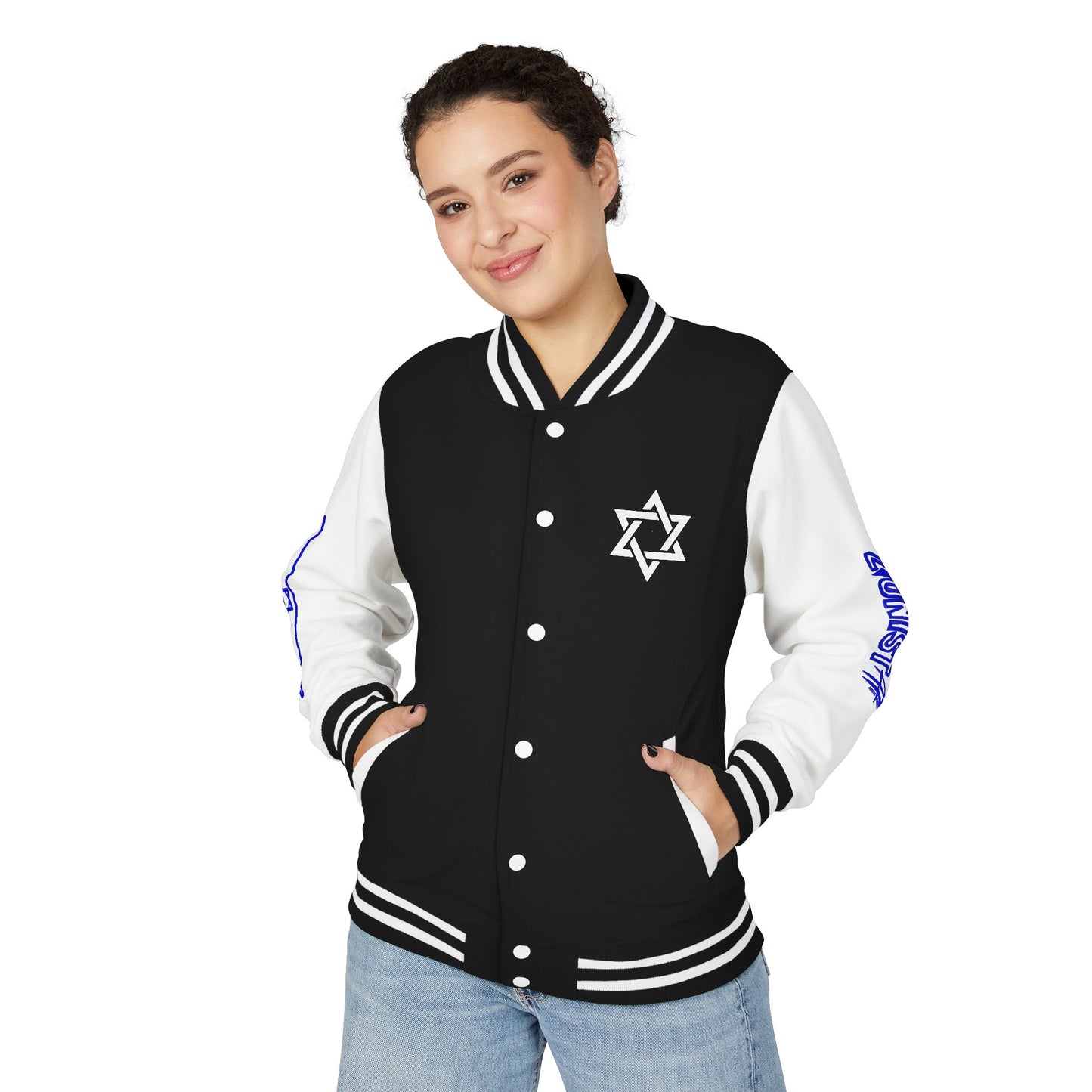 Zionist AF Letterman Jacket — Israel Flag & Lion Varsity Jacket version A