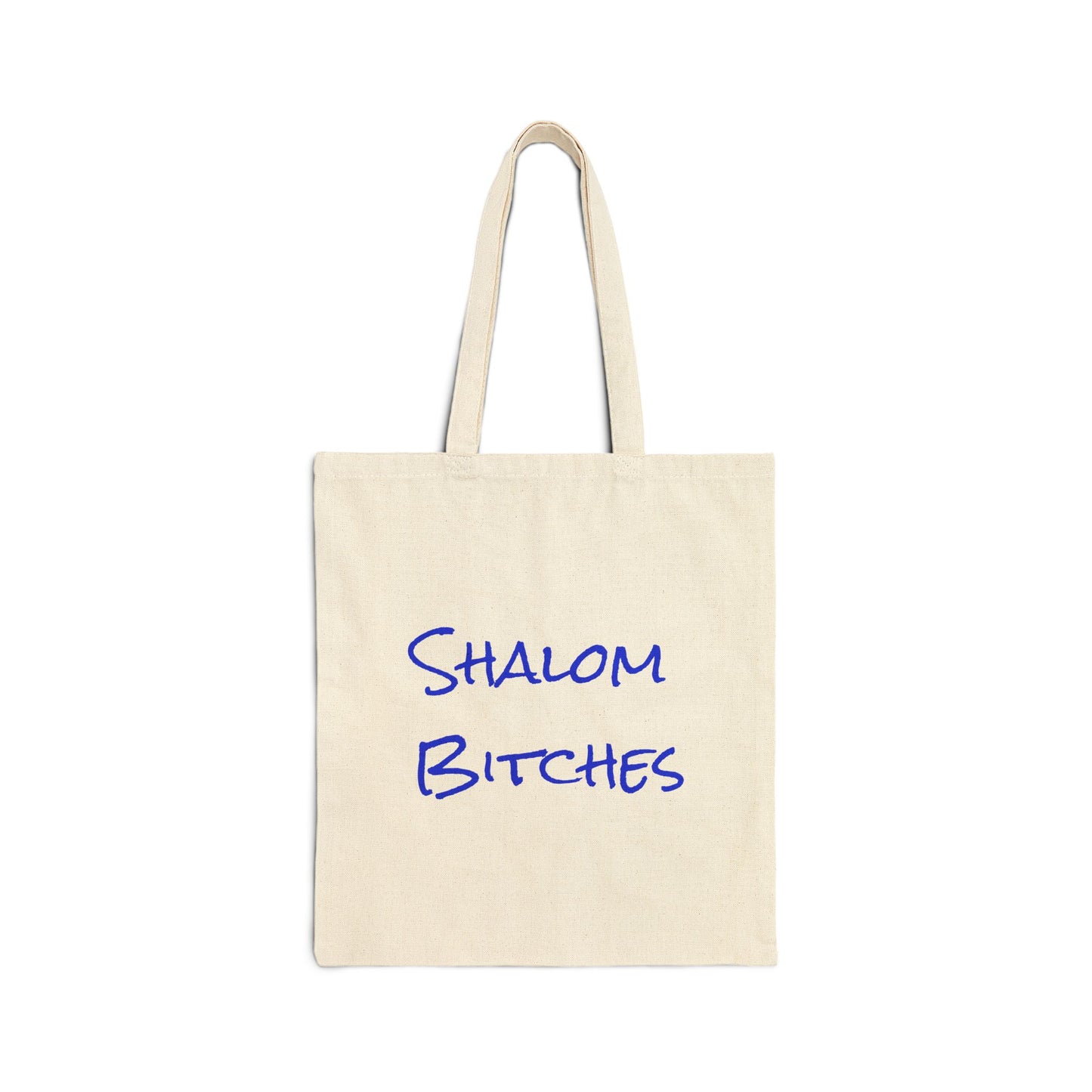 BAGS/TRAVEL Zionist AF Shalom  Bitches Cotton Canvas Tote Bag in natural and black